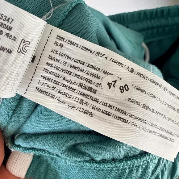 Abercrombie & Fitch Mid Rise Drawstring Track Pant, Green and Blue, XL, NWOT - Picture 7 of 7